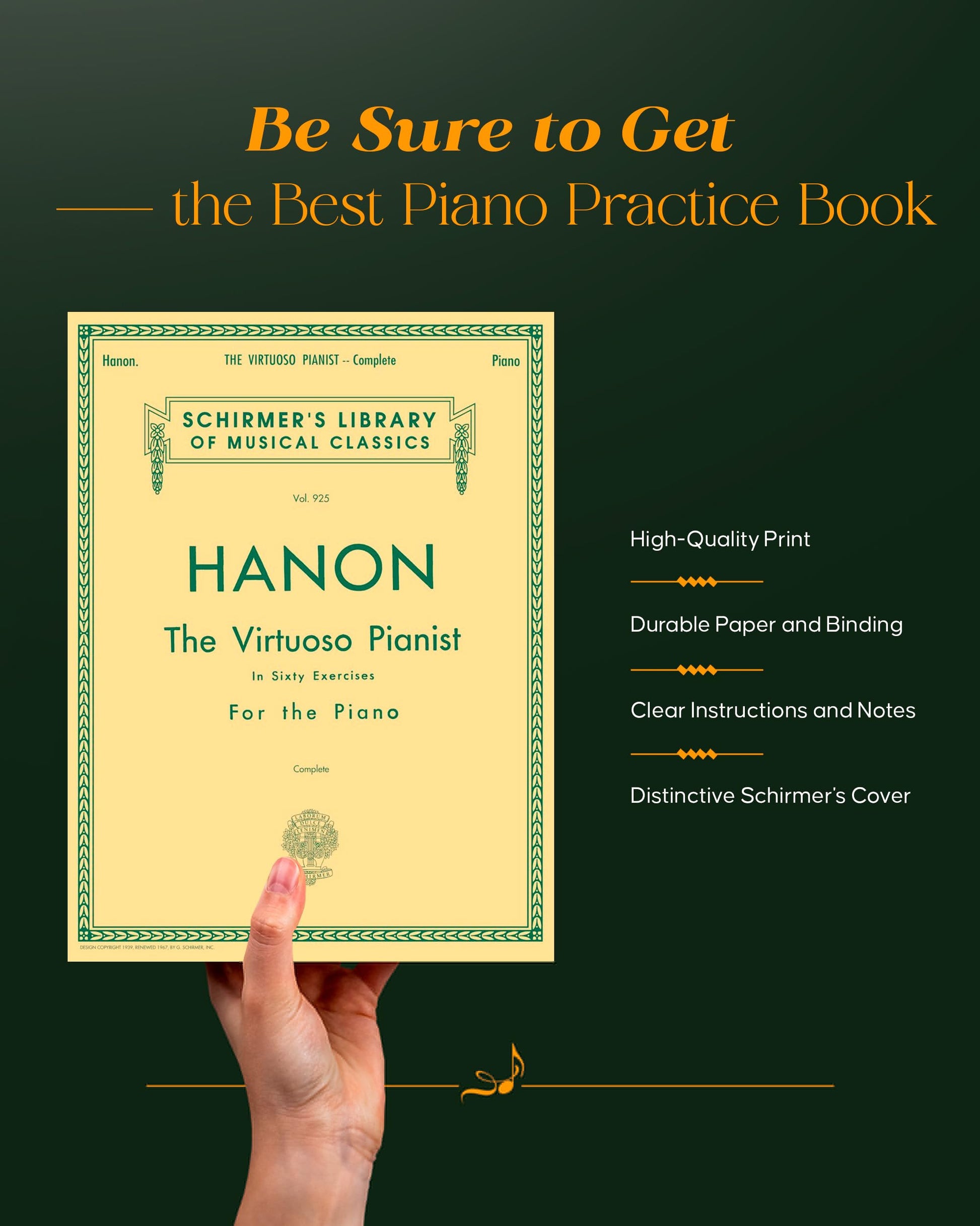 Hanon: The Virtuoso Pianist In Sixty Exercises For The Piano, Vol. 925, Complete (Schirmer's Library Of Musical Classics)
