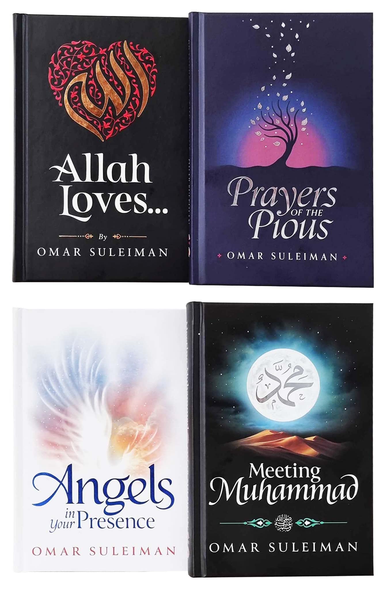 Omar Suleiman Collection 4 Books Set (Prayers of the Pious, Allah Loves, Angels in Your Presence & Meeting Muhammad)