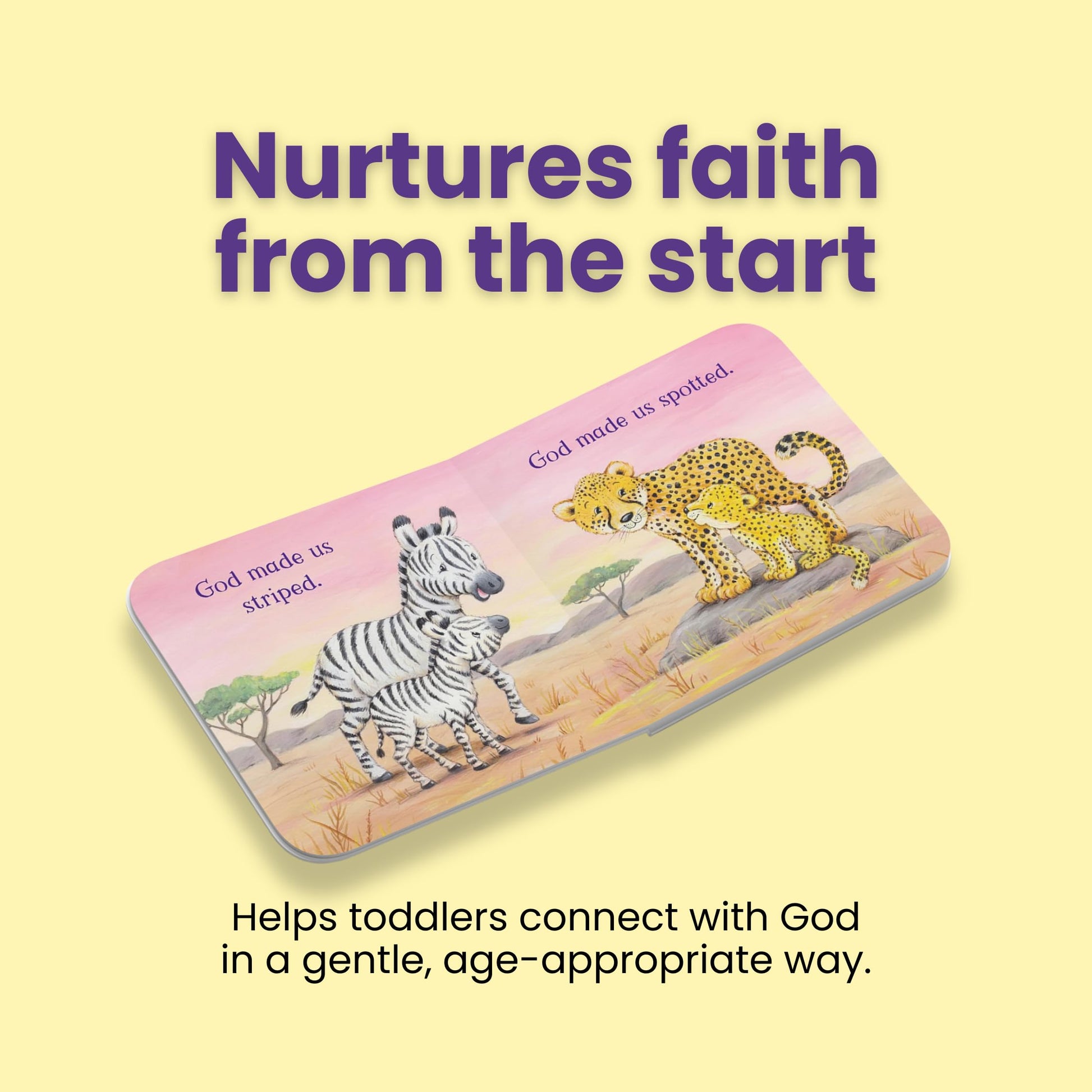 God Made Us - Christian Board Book for Kids  Faith-Based Story Celebrating Gods Love, Individuality & Creation  Touching Bedtime Story Picture Book for Toddlers  Baby & Baptism Gift