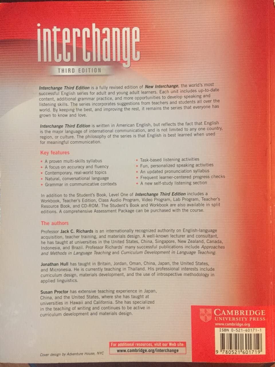 Interchange Student's Book 1 with Audio CD, 3rd Edition