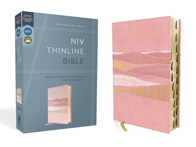 NIV, Thinline Bible, Leathersoft, Pink, Red Letter, Thumb Indexed, Comfort Print