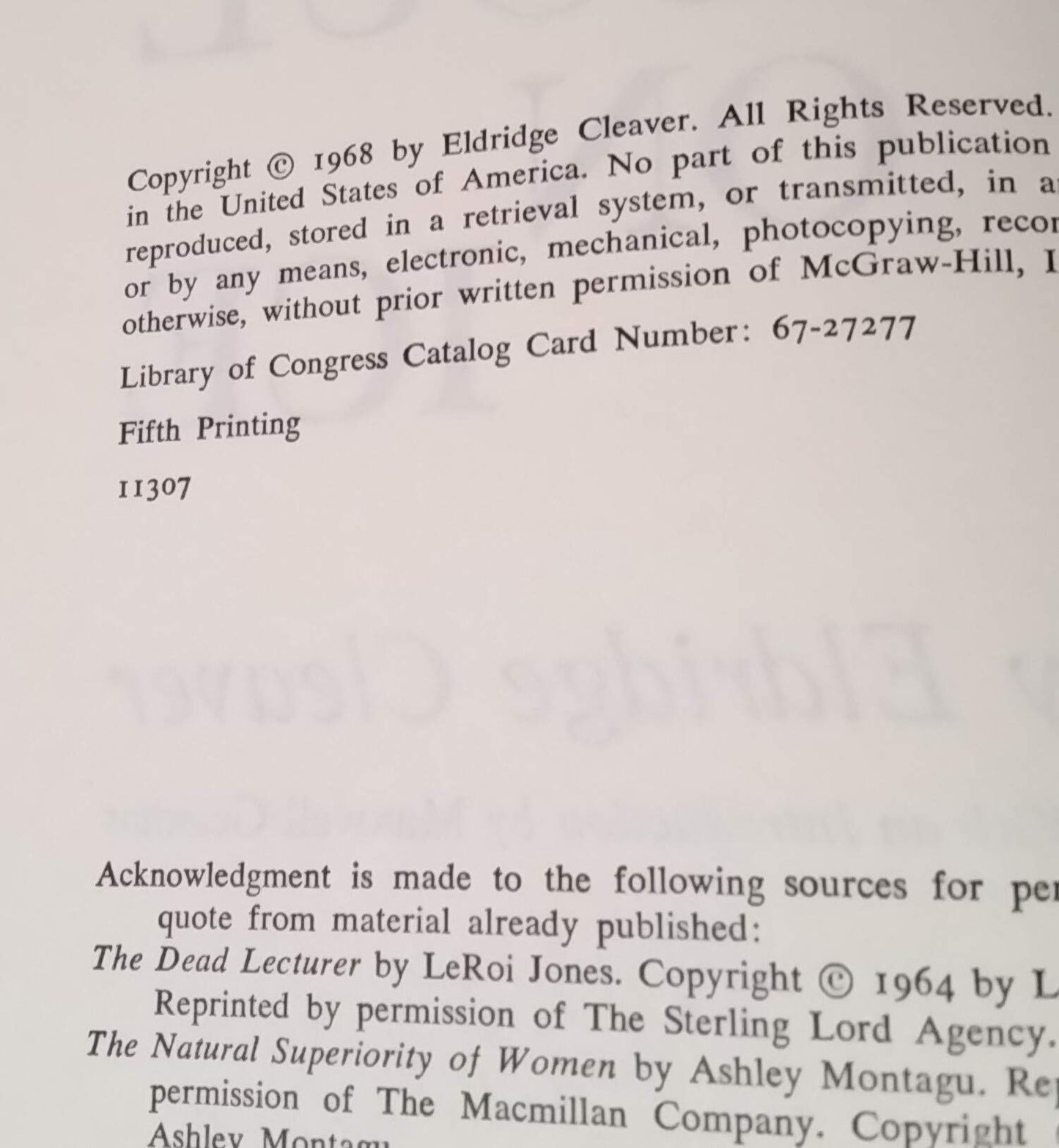 Soul on Ice by Eldridge Cleaver (New)