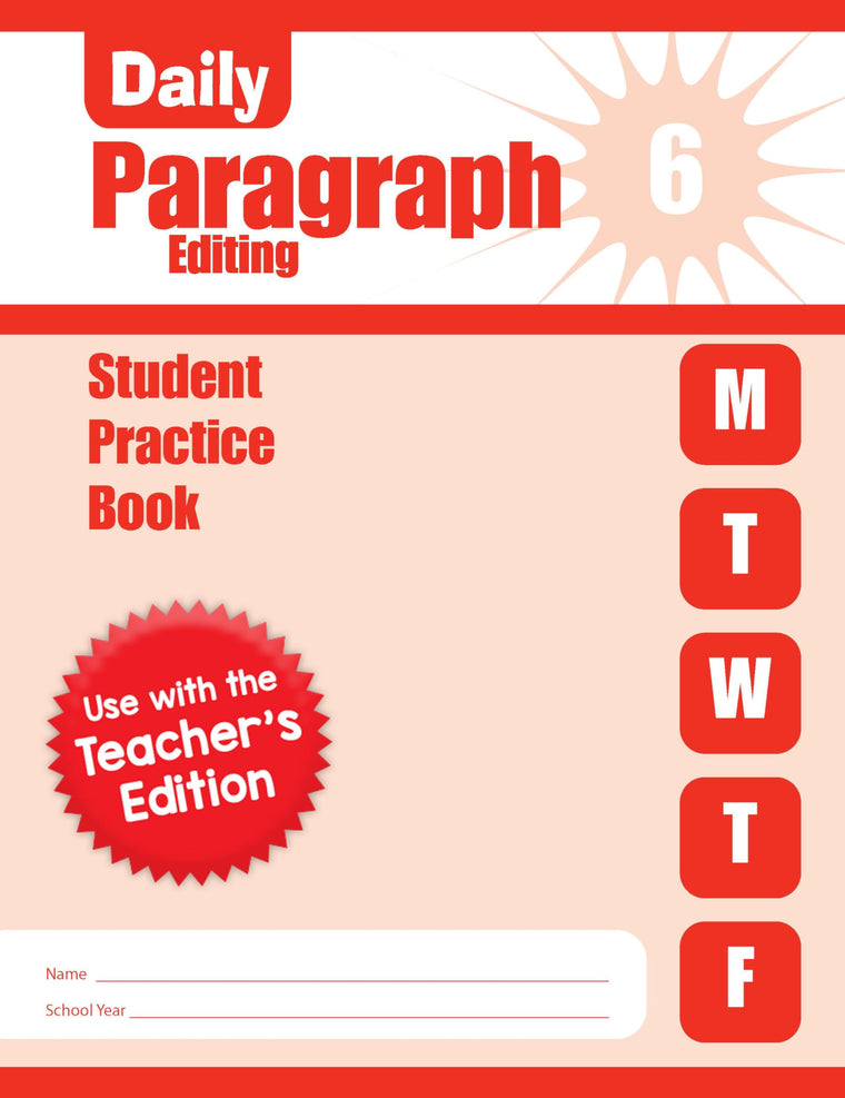 Evan-Moor Daily Paragraph Editing, Grade 6 Student Book