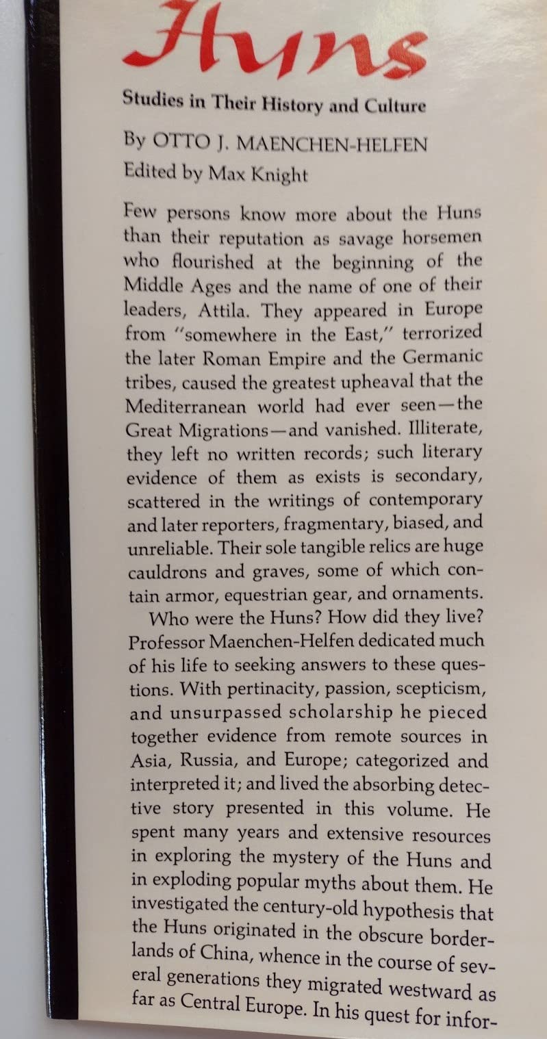 The World of the Huns: Studies in Their History and Culture