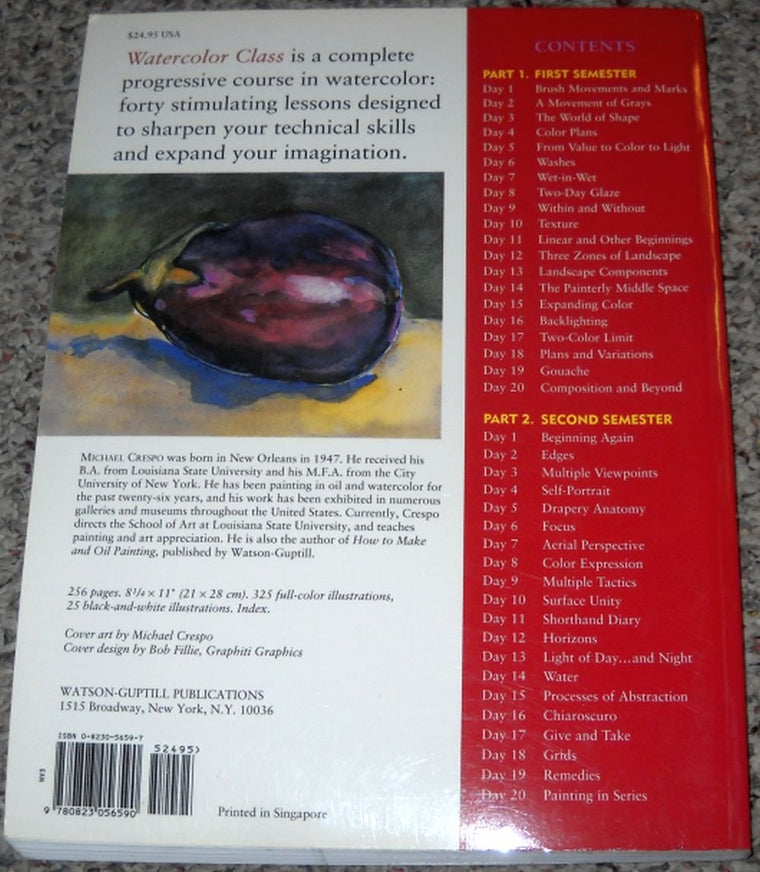 Watercolor Class: An Innovative Course in Transparent Watercolor — back cover
