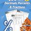 Humble Math - 100 Days of Decimals, Percents & Fractions: Advanced Practice Problems (Answer Key Included) - Converting Numbers - Adding, Subtracting, ... Fractions - Reducing Fractions - Math Drills