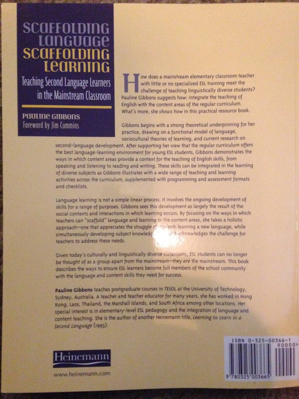 Scaffolding Language, Scaffolding Learning: Teaching Second