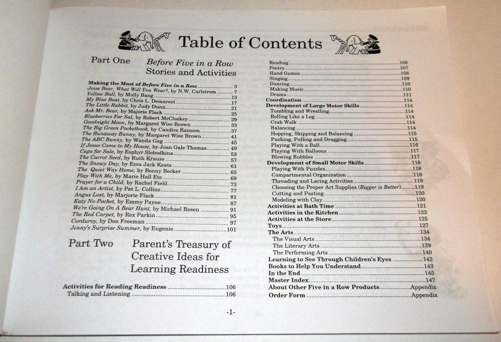 Before Five in a Row: A Treasury of Creative Ideas to Inspire Learning Readiness