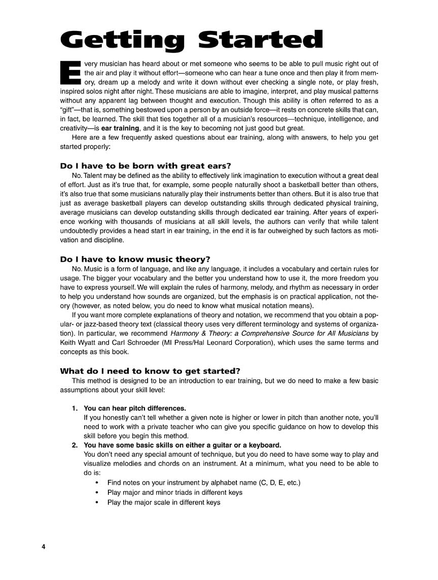 Ear Training Essential Concepts with Online Audio for Musicians  Keith Wyatt Joe Elliott Carl Schroeder Ear Training Method  Pitch Matching Intervals Chords Rhythm and Melody Recognition