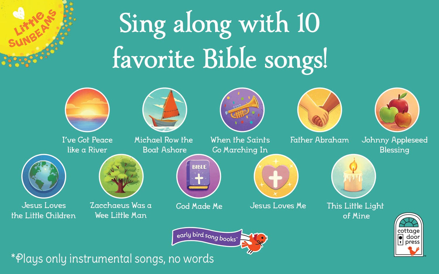 Best Loved Bible Songs - Childrens Board Book with Sing-Alon