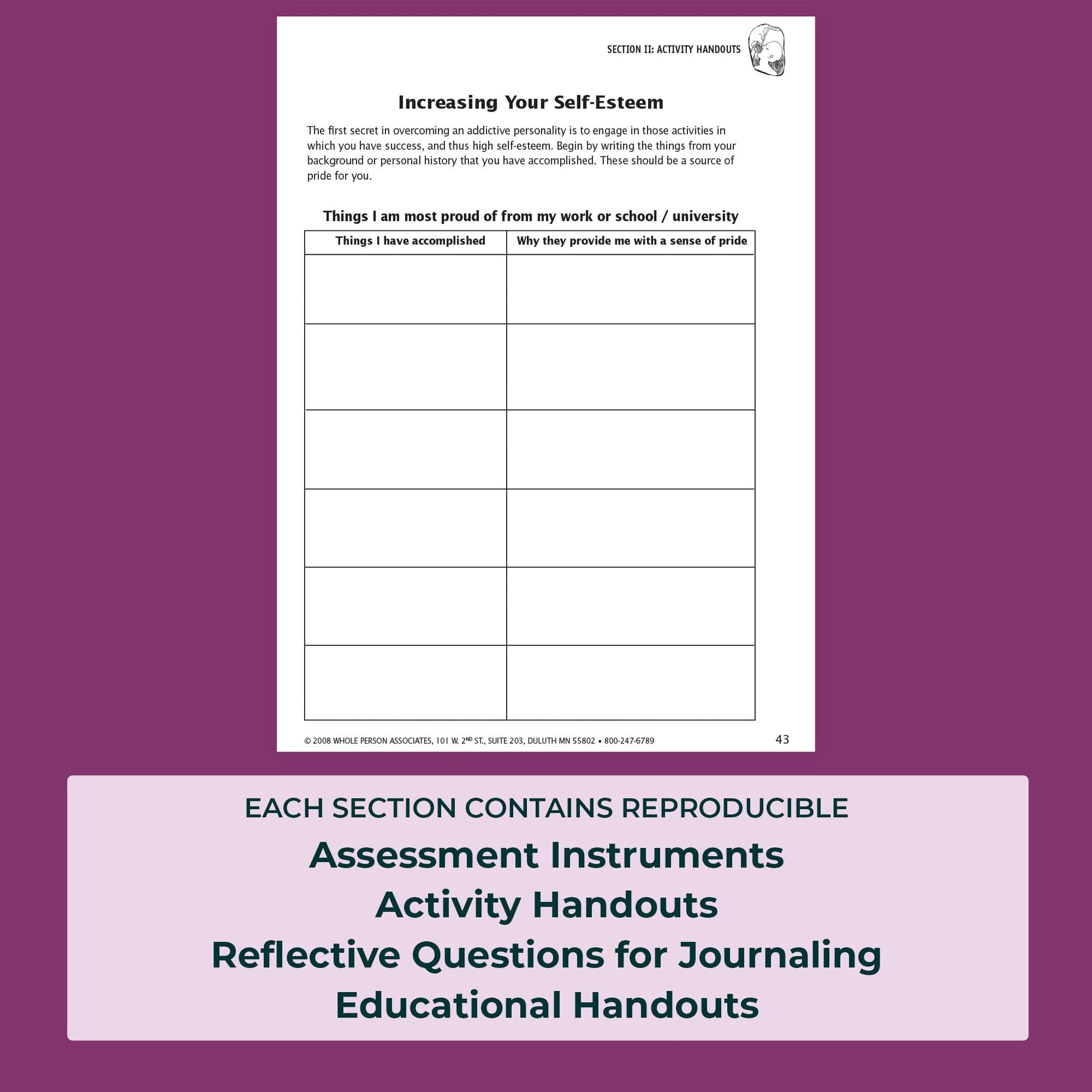The Substance Abuse & Recovery Workbook - Self-Assessments, Exercises & Educational Handouts (Mental Health & Life Skills Workbook Series)