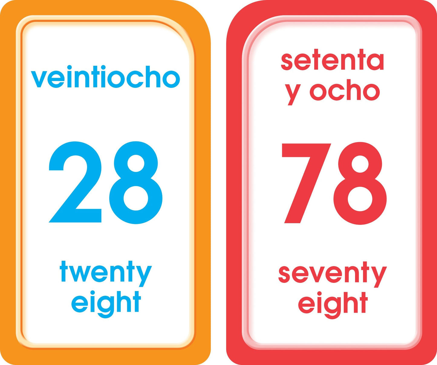 School Zone Spanish Numbers 1-100 Flash Cards: 56 Cards, Preschool, Kindergarten, Numeros 1-100 Tarjetas Ilustrativas, Bilingual, ESL, Language Immersion, Ages 4+ (Spanish/English Edition)