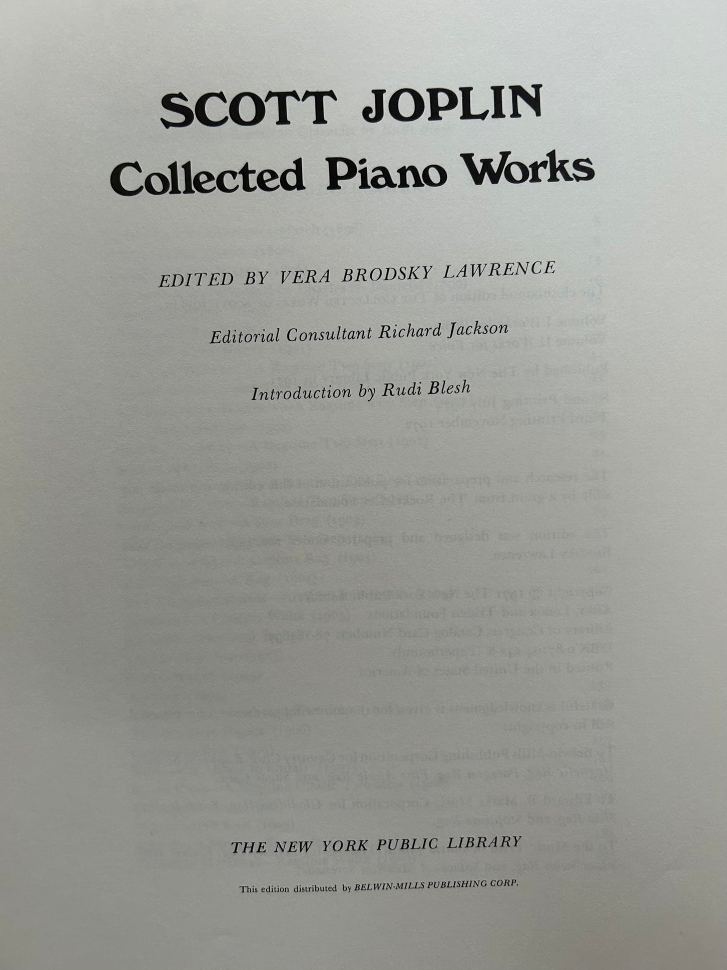 The Collected Works of Scott Joplin - (Volume 1) Works for Piano