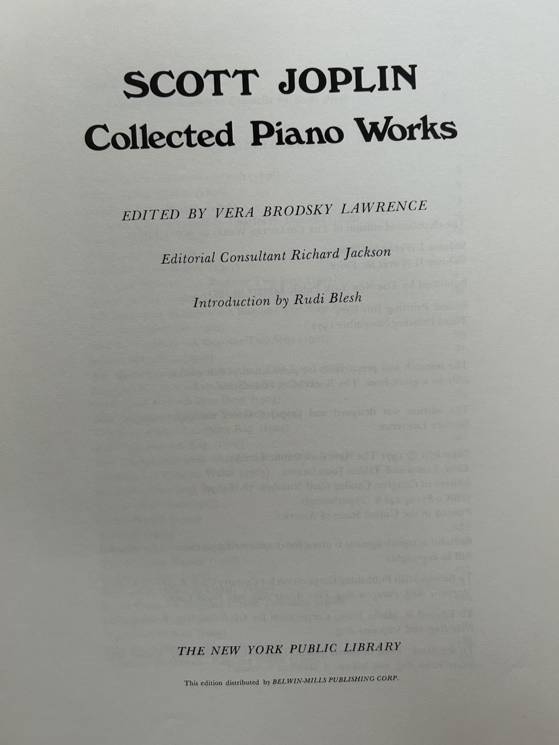 The Collected Works of Scott Joplin - (Volume 1) Works for Piano