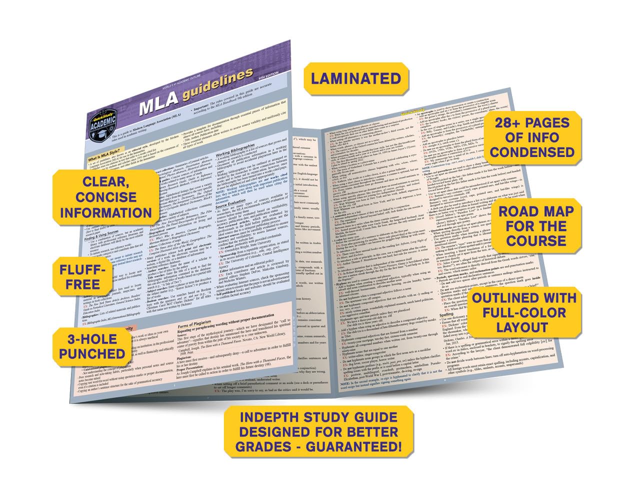 MLA Guidelines - 9th Edition: a QuickStudy Laminated Style Reference Guide