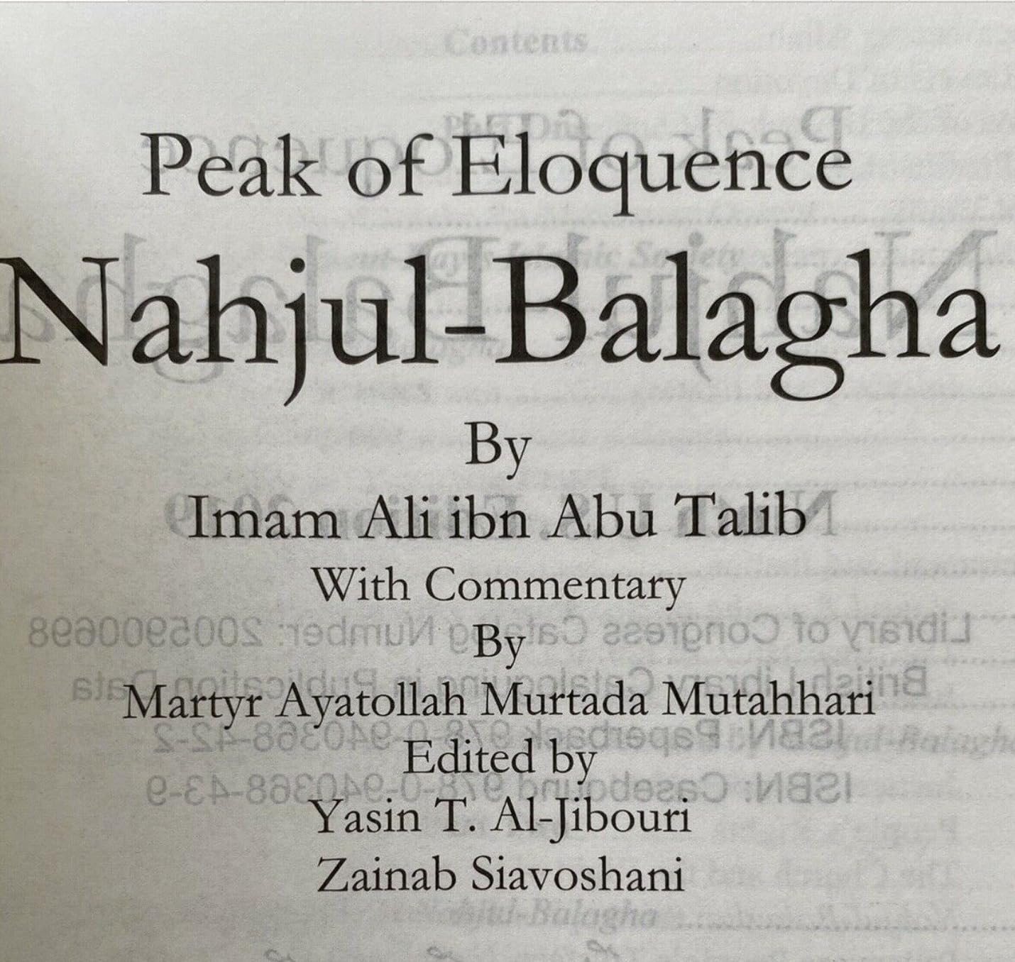 Nahjul Balagha: Peak of Eloquence by Ali ibn Abu-Talib
