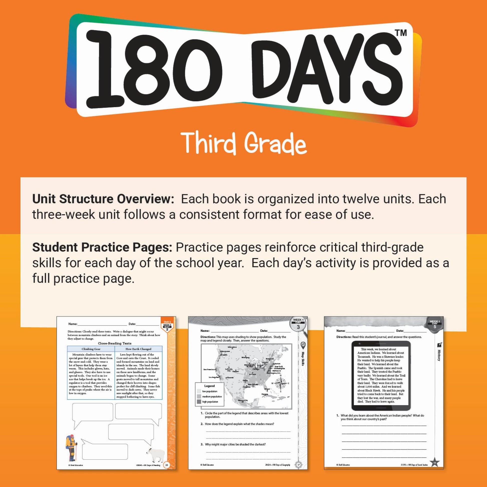 180 Days: Spelling and Word Study for Third Grade: Practice, Assess, Diagnose