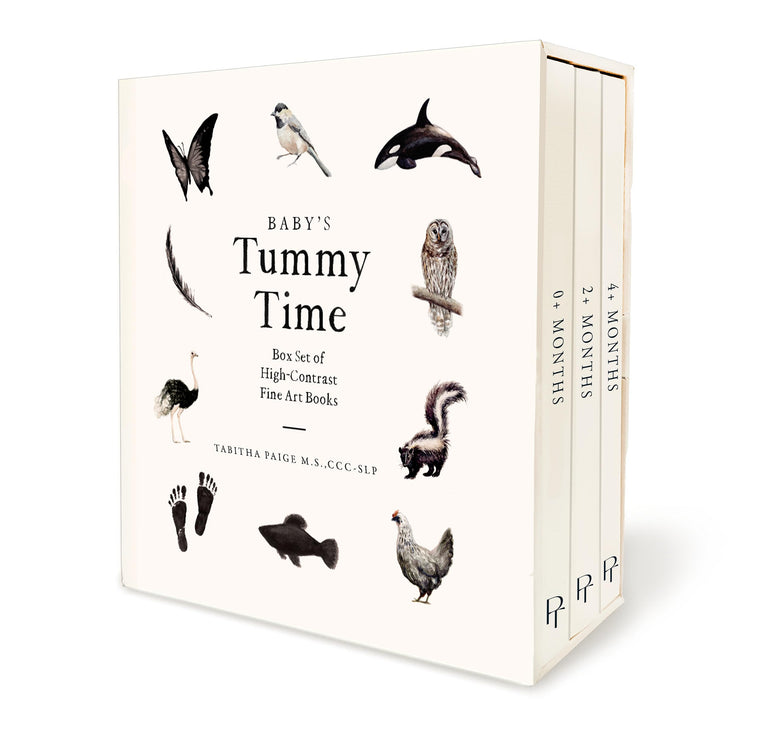 Baby's Tummy Time Book Box Set: A 3-Book Box Set of High-Contrast Art for Visual Stimulation at Tummy Time (Tabitha Paige Children's Book Series)