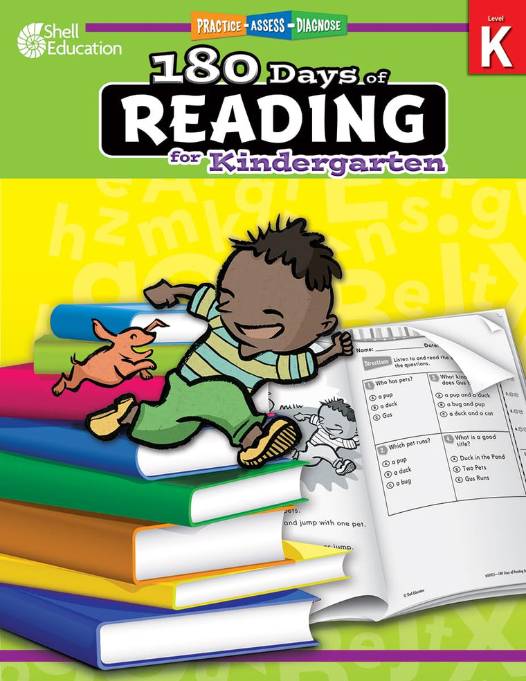 180 Days: Reading for Kindergarten Practice Workbook for Classroom and Home, Cool and Fun Practice Created by Teachers