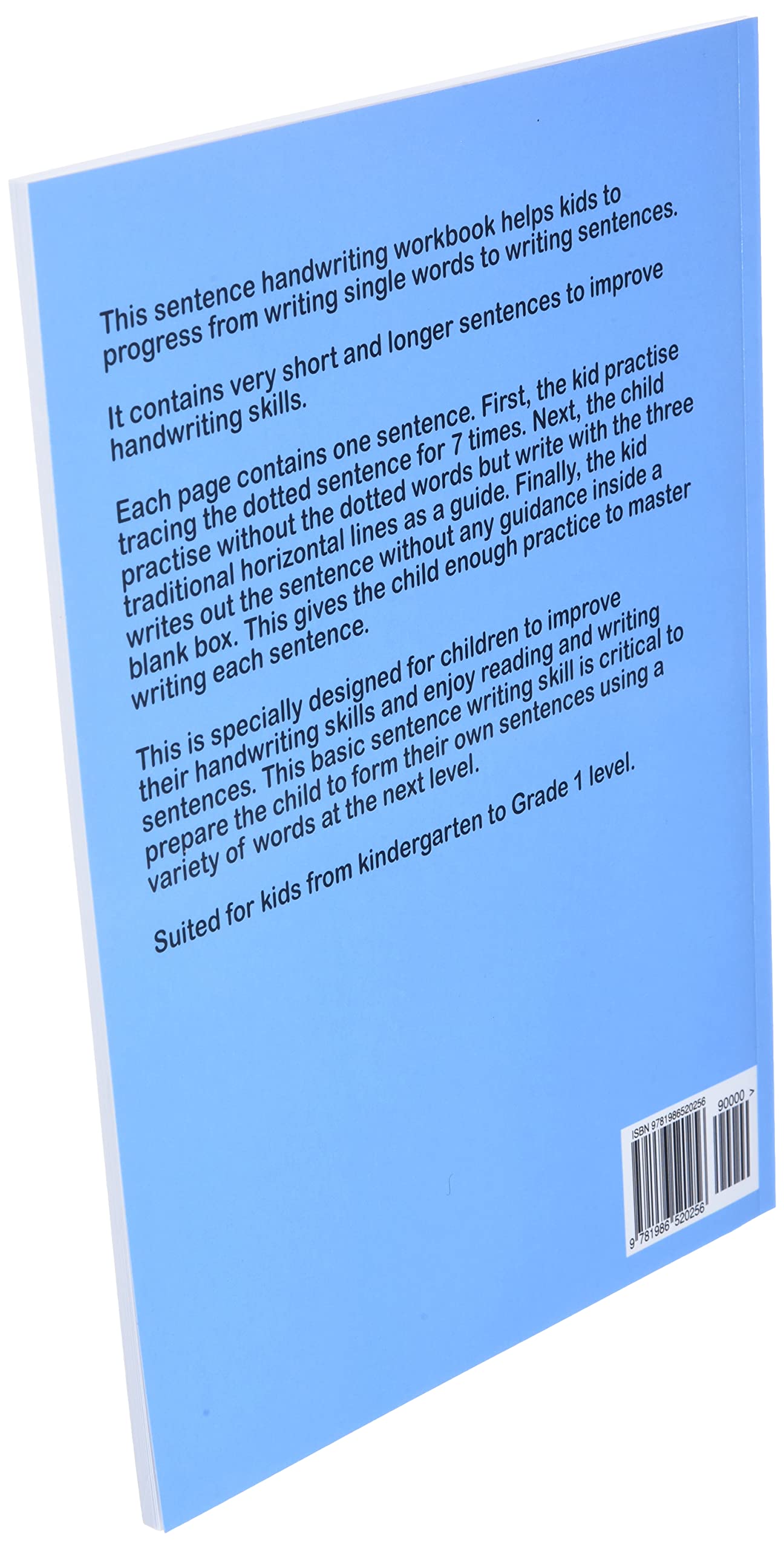 Sentence Tracing Practice Workbook: Sentence Handwriting Practice For Kindergarten And Grade 1 Kids (Trace And Write Sentence Practice Workbook Series)