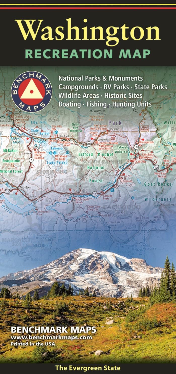 Washington Recreation Map, The Evergreen State, 2024 Edition