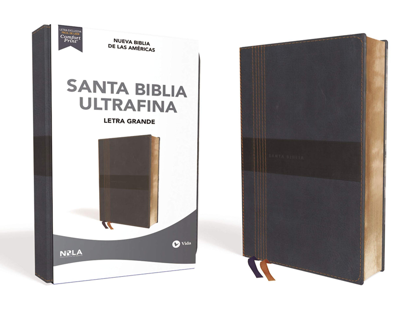 NBLA, Santa Biblia, Ultrafina, Letra grande, Leathersoft, Azul, Palabras de Jess en rojo (Spanish Edition)