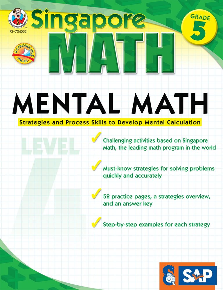 Singapore Math - Mental Math Level 4 Workbook for 5th Grade,