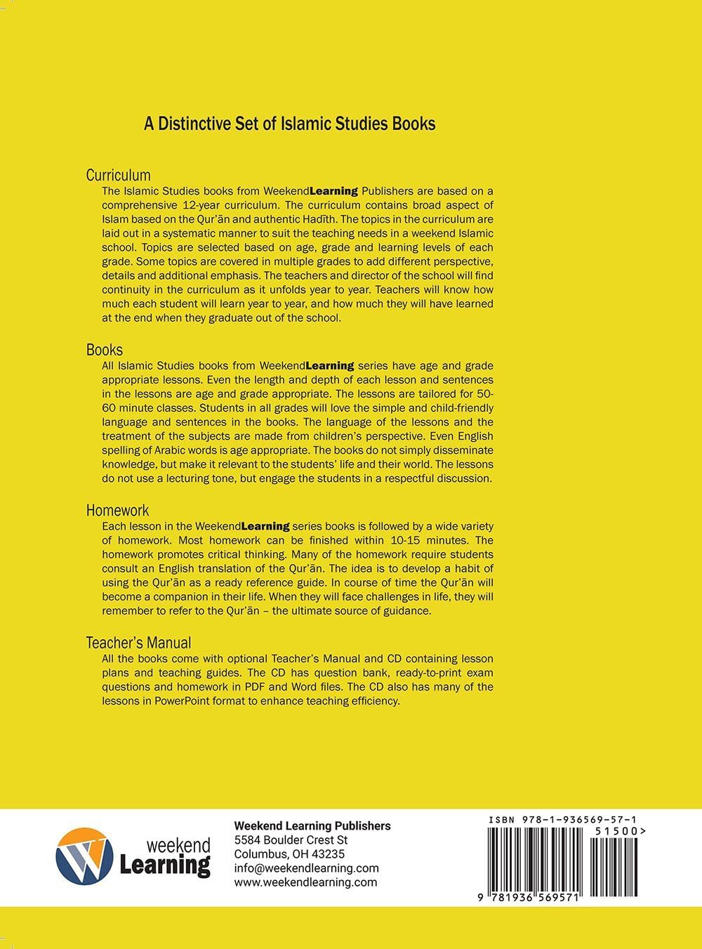 Weekend Learning Islamic Studies Level 1 (Revised and Enlarged Edition)