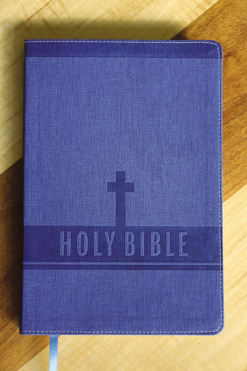NIV Bible for Kids Large Print Leathersoft Blue Red Letter