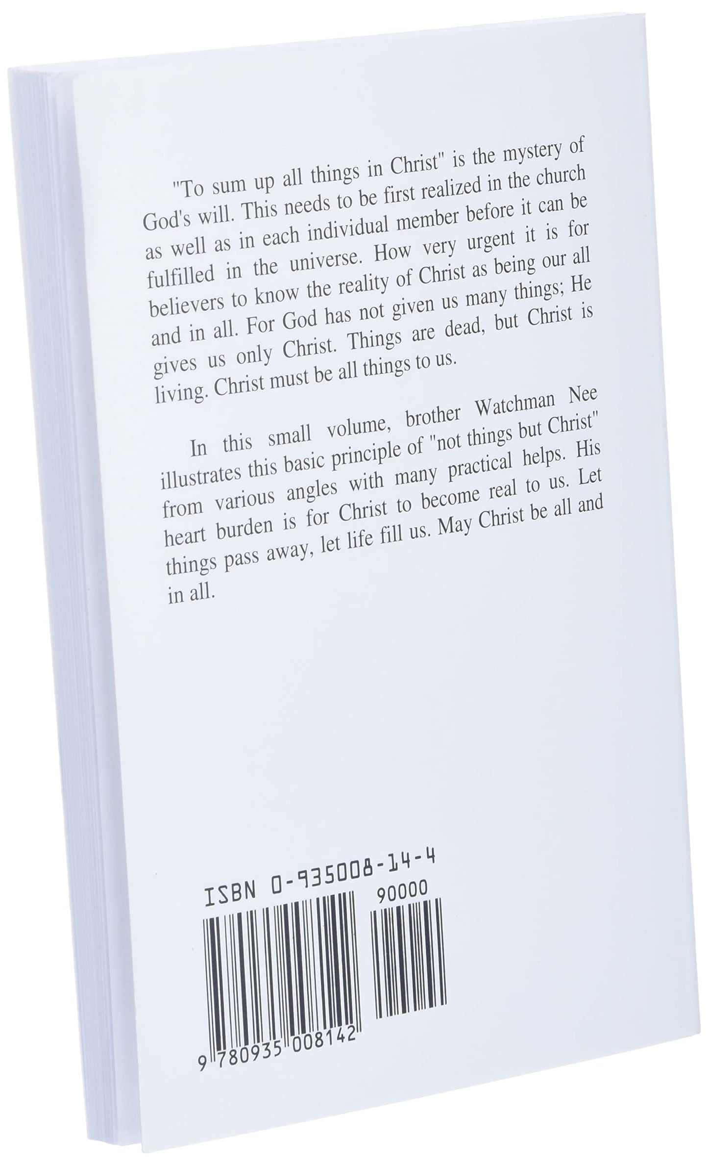 Christ, the Sum of All Spiritual Things