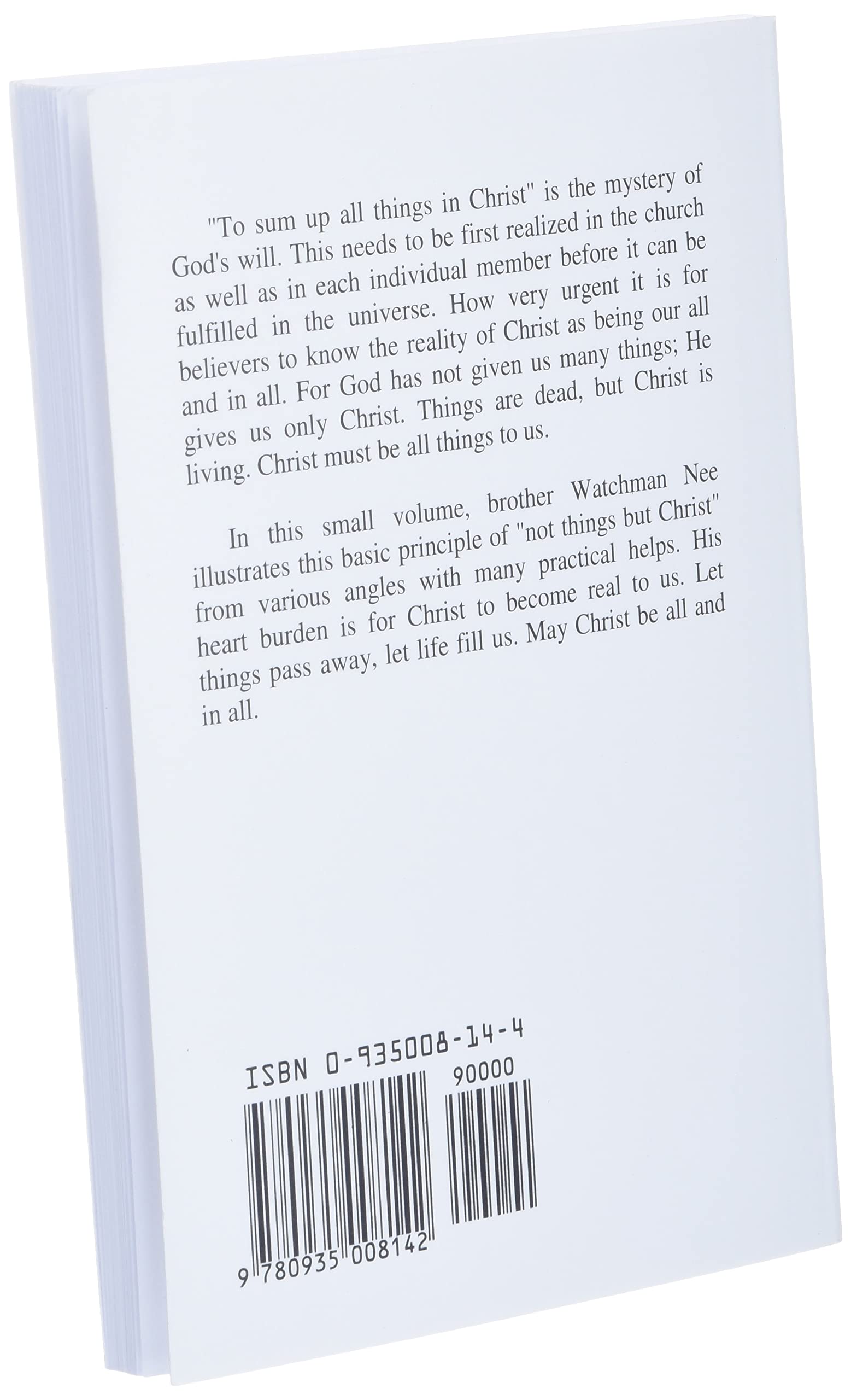 Christ, the Sum of All Spiritual Things