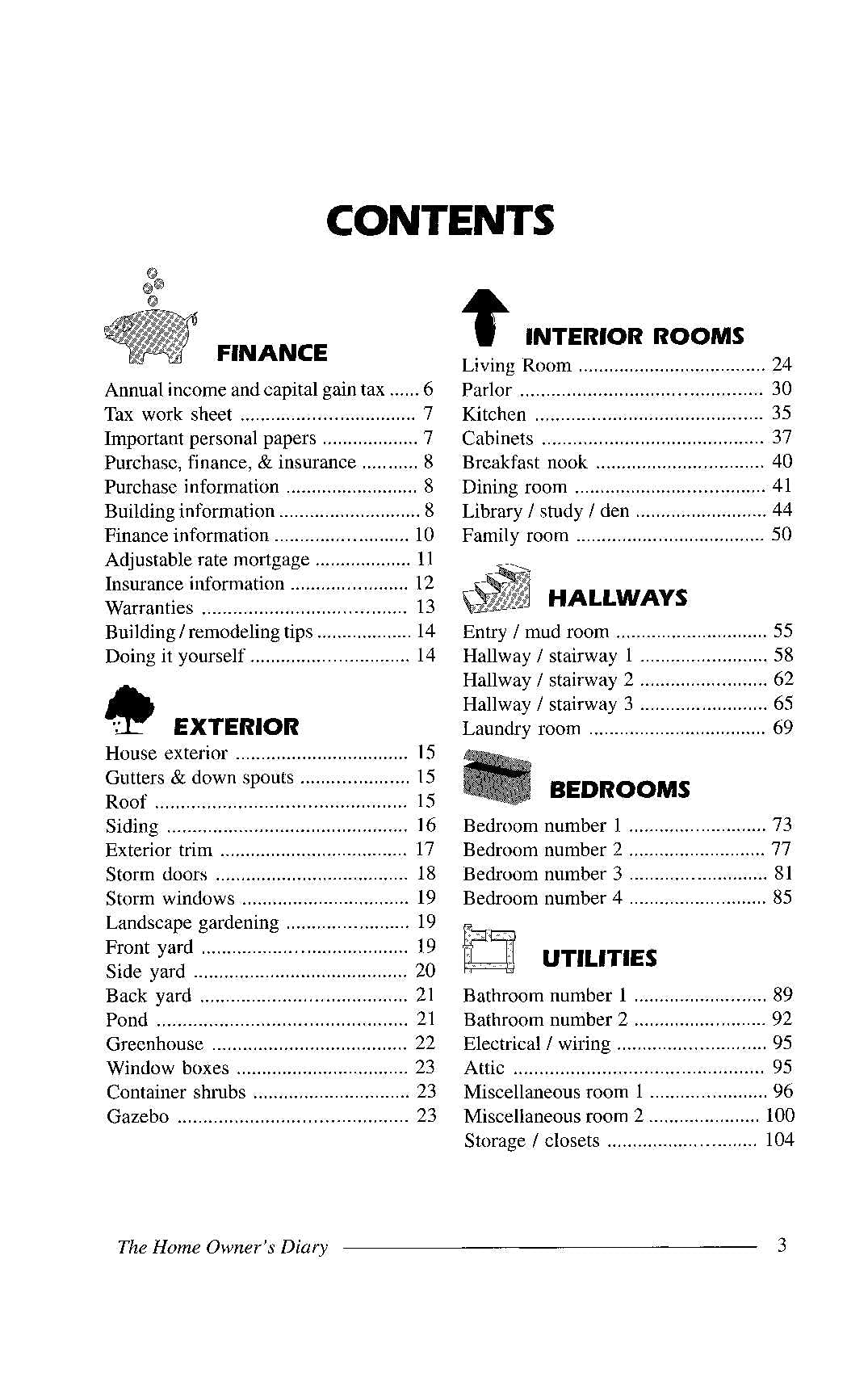 The Home Owner's Diary
