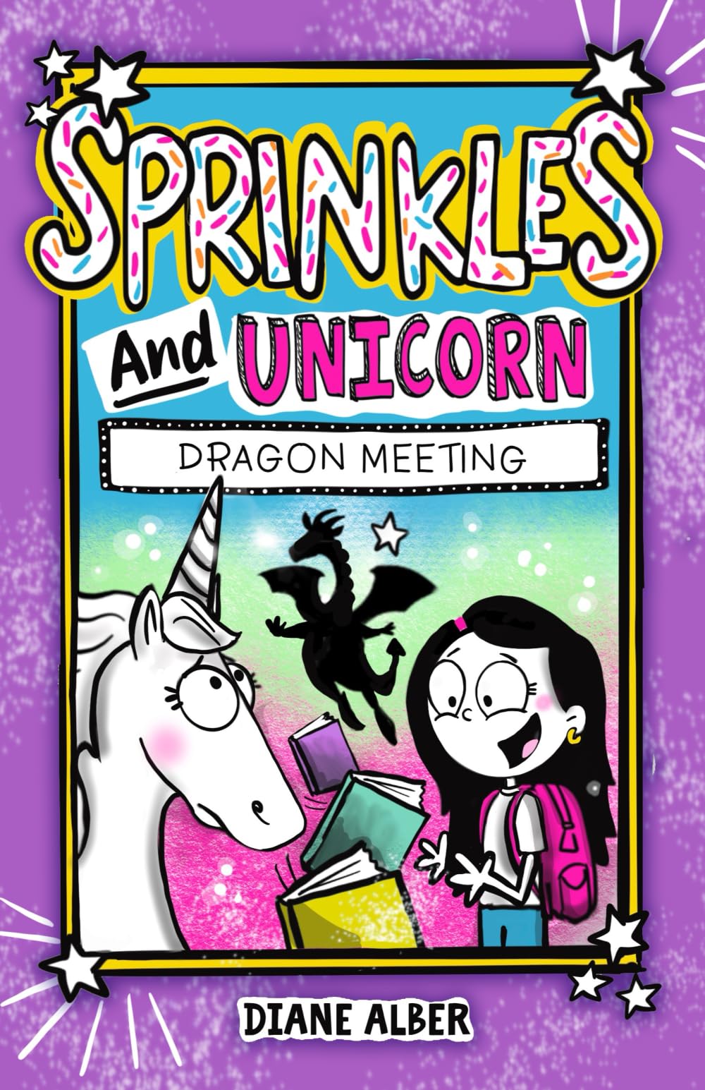 Sprinkles and Unicorn: Dragon Meeting (Sprinkles and Unicorn- Dyslexia-Friendly, Funny, Illustrated Chapter Books for Kids Ages 6-9)