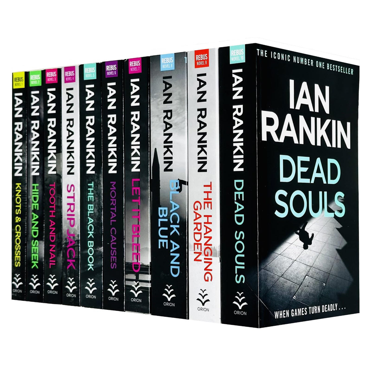 Ian Rankin Inspector Rebus Series Collection 10 Books Set (Knots And Crosses, Hide And Seek, Tooth And Nail, Strip Jack, The Black Book, Mortal Causes, The Falls, Rather Be the Devil and More)