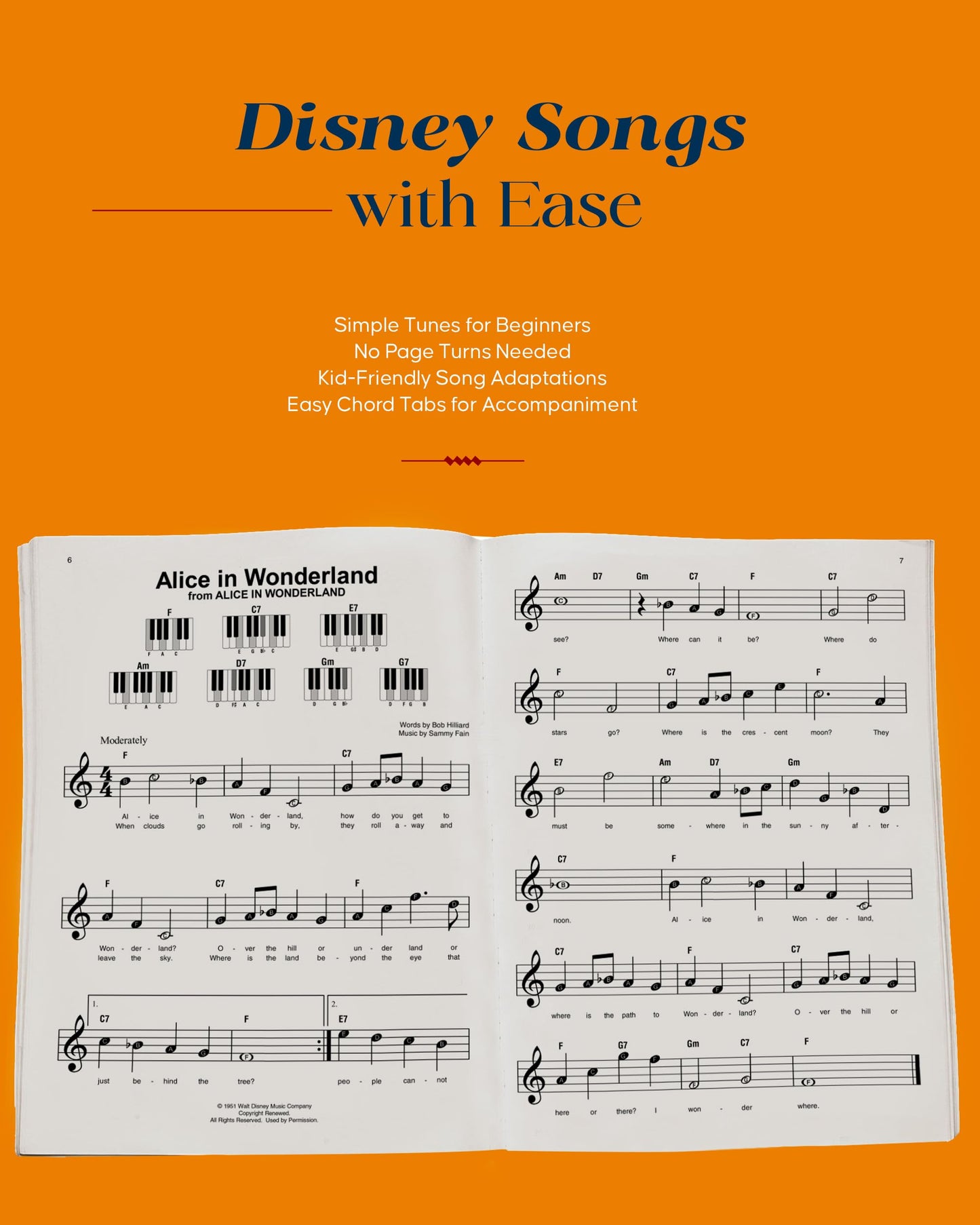 Disney Super Easy Songbook  Easy Piano Sheet Music for Beginners  60 Classic Disney Songs with Lyrics and Chord Diagrams  Piano Music Book for Kids Students and Teachers  Fun Learning Gift