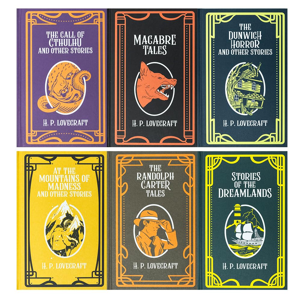 The H.P. Lovecraft 6 Book Hardback Collection Set (Macrabre Tales, Stories of the Dreamlands, The Randolph Carter Tales,The Call of Cthulhu & Other Stories)