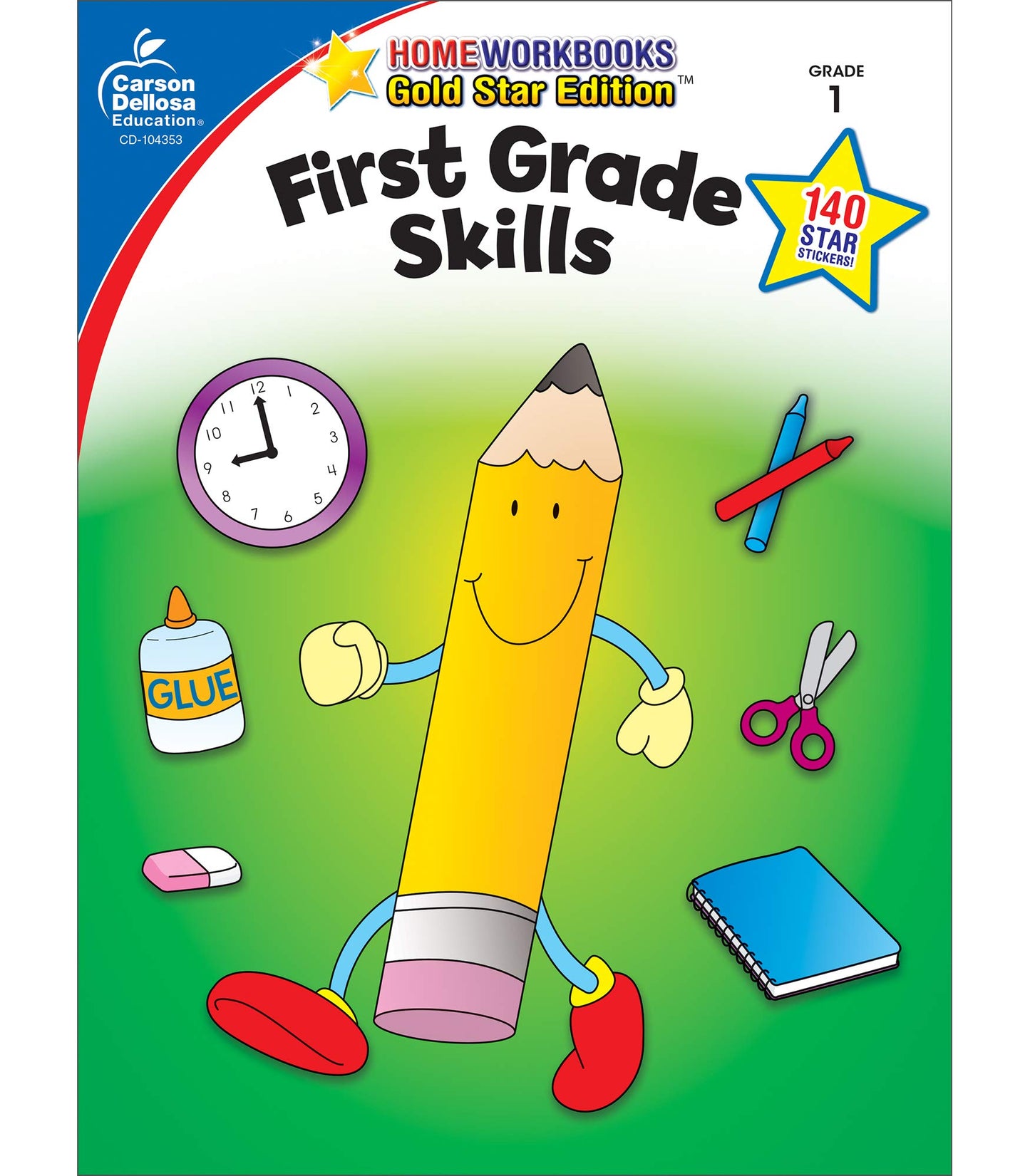 Carson Dellosa All the Skills for First Grade Workbook, Addition, Subtraction, Writing Practice, Phonics, and Reading for 1st Graders, Classroom or Homeschool Curriculum (Volume 4) (Home Workbooks)