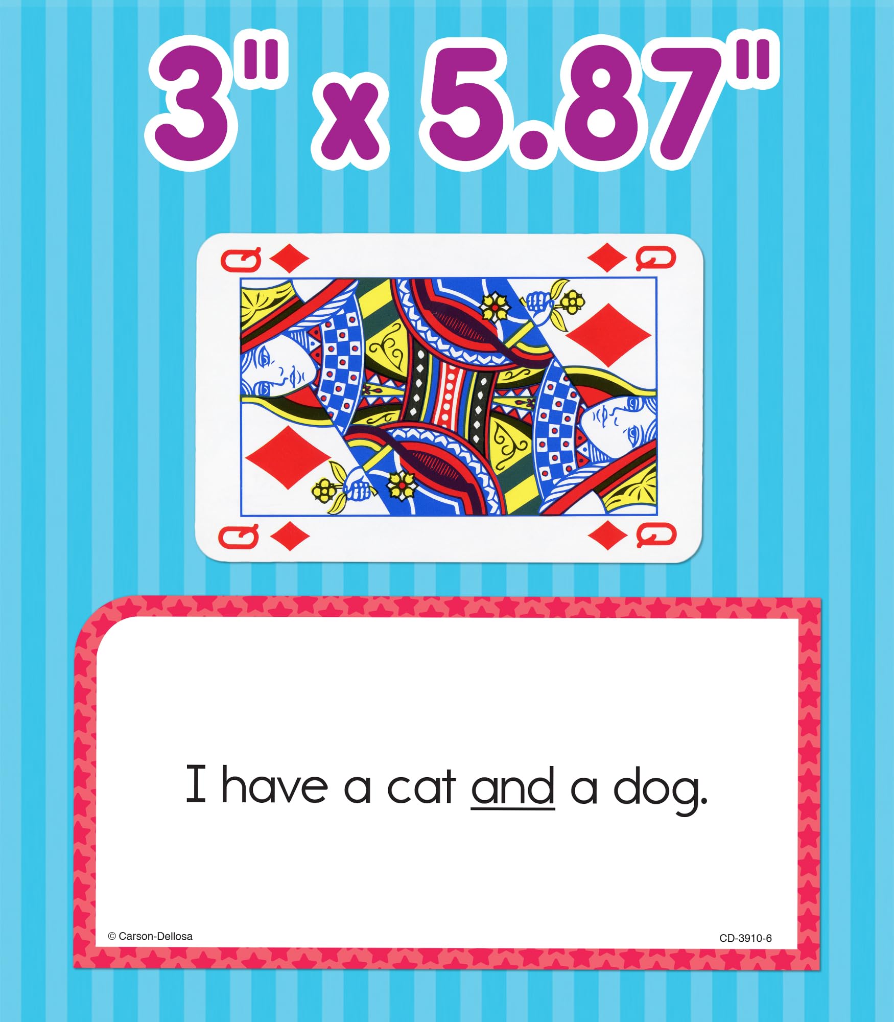 Carson Dellosa 102 Basic Sight Words Flash Cards Kindergarten, Flashcards for Kids Ages 6 and Up, Kindergarten Phonics and Vocabulary Learning Resources