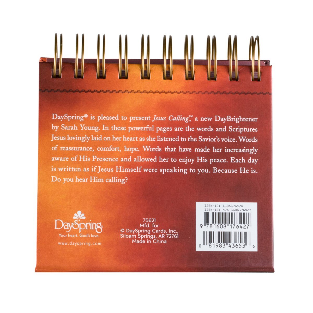 DaySpring - Sarah Young - Jesus Calling: Enjoying Peace in His Presence - An Inspriational DaySpring DayBrightener - Perpetual Calendar (75621)
