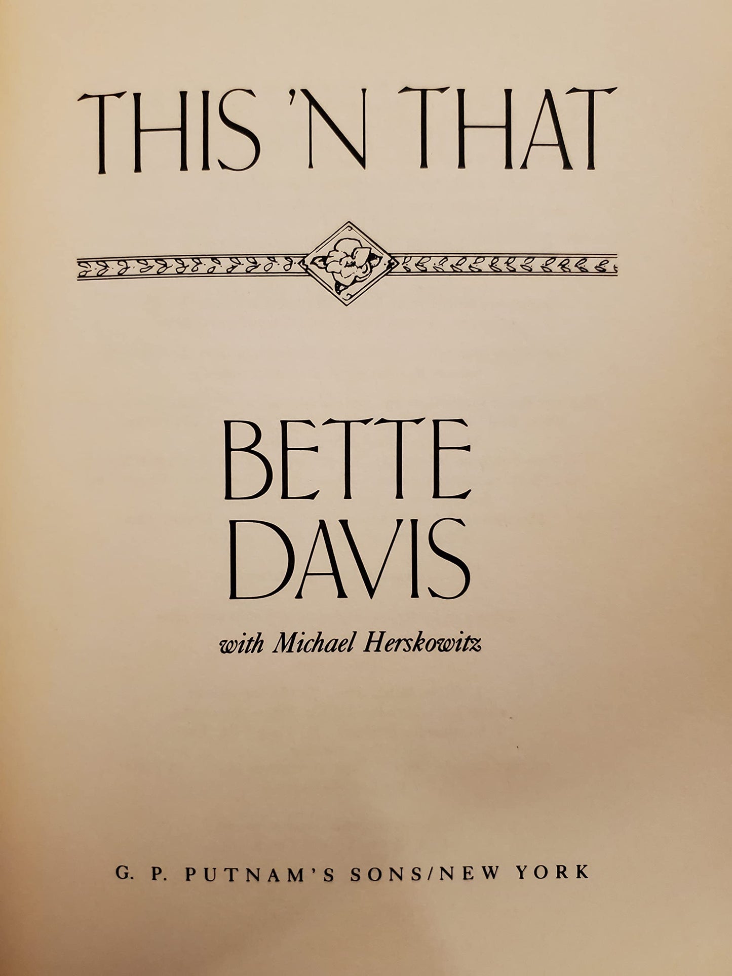 This N That by Davis, Bette