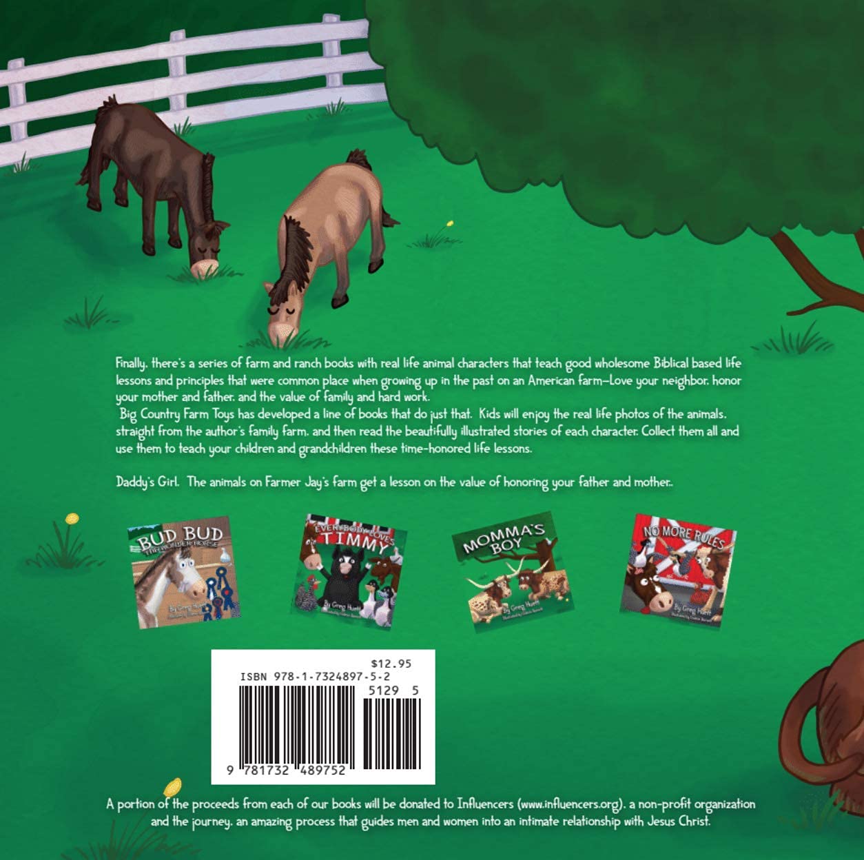 Big Country Toys "Daddy's Girl" by Greg Huett - Illustrated by Gideon Burnett - Children's Farm Animal Book - Wholesome Biblical Based Life Lessons & Principles