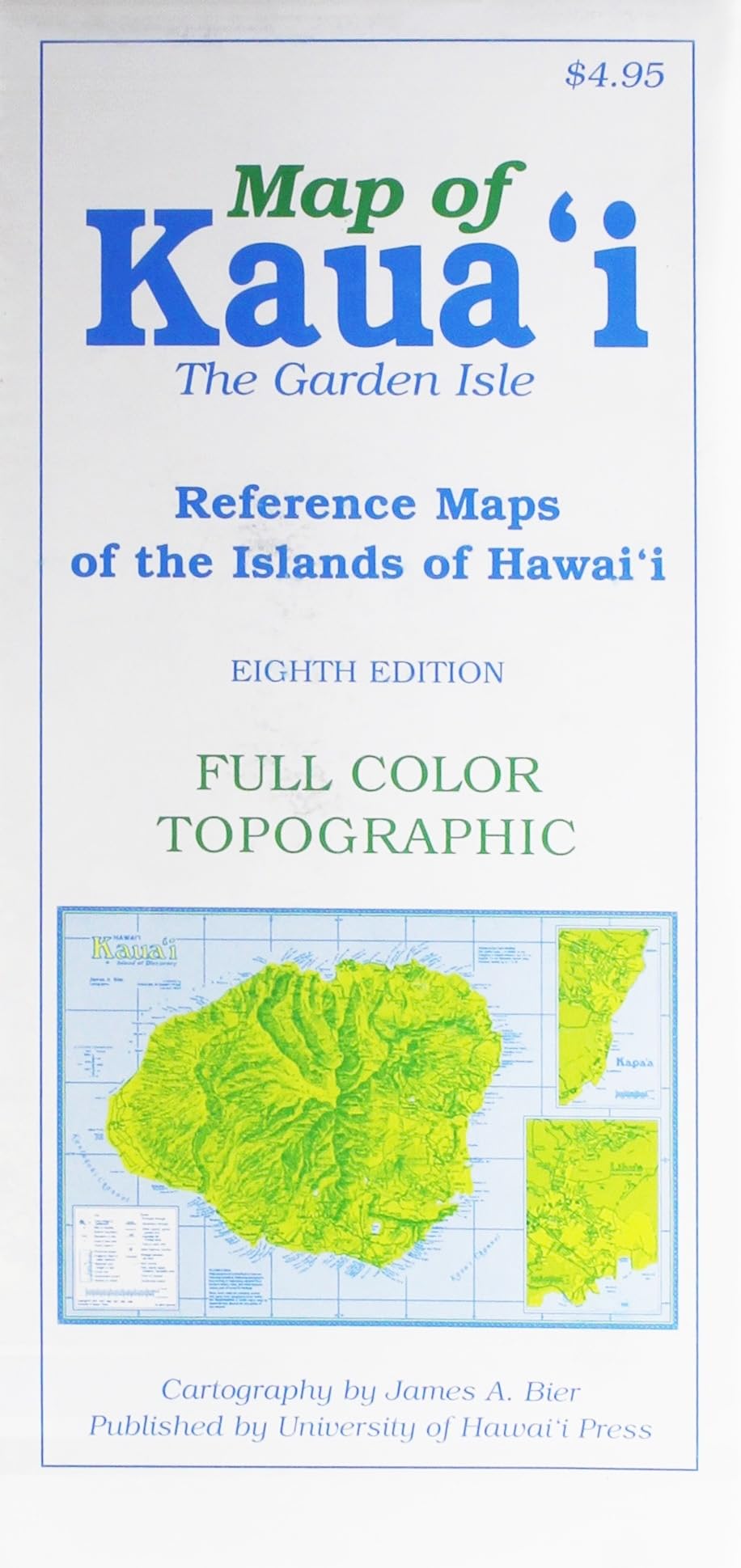 Map of Kauai: The Garden Isle (Reference Maps of the Islands of Hawaii)