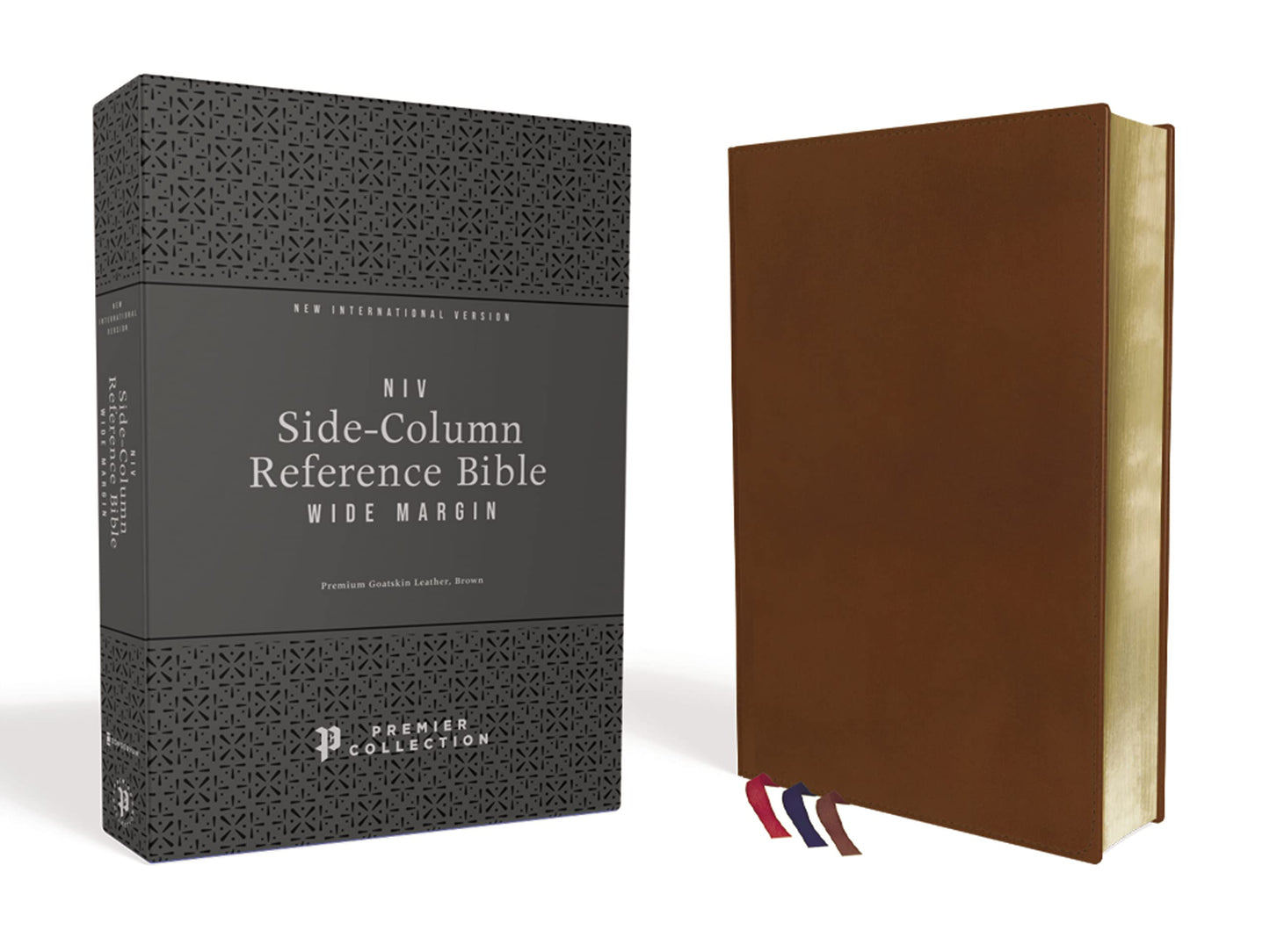 NIV, Wide Margin Side Column Reference Bible, Premium Goatsk