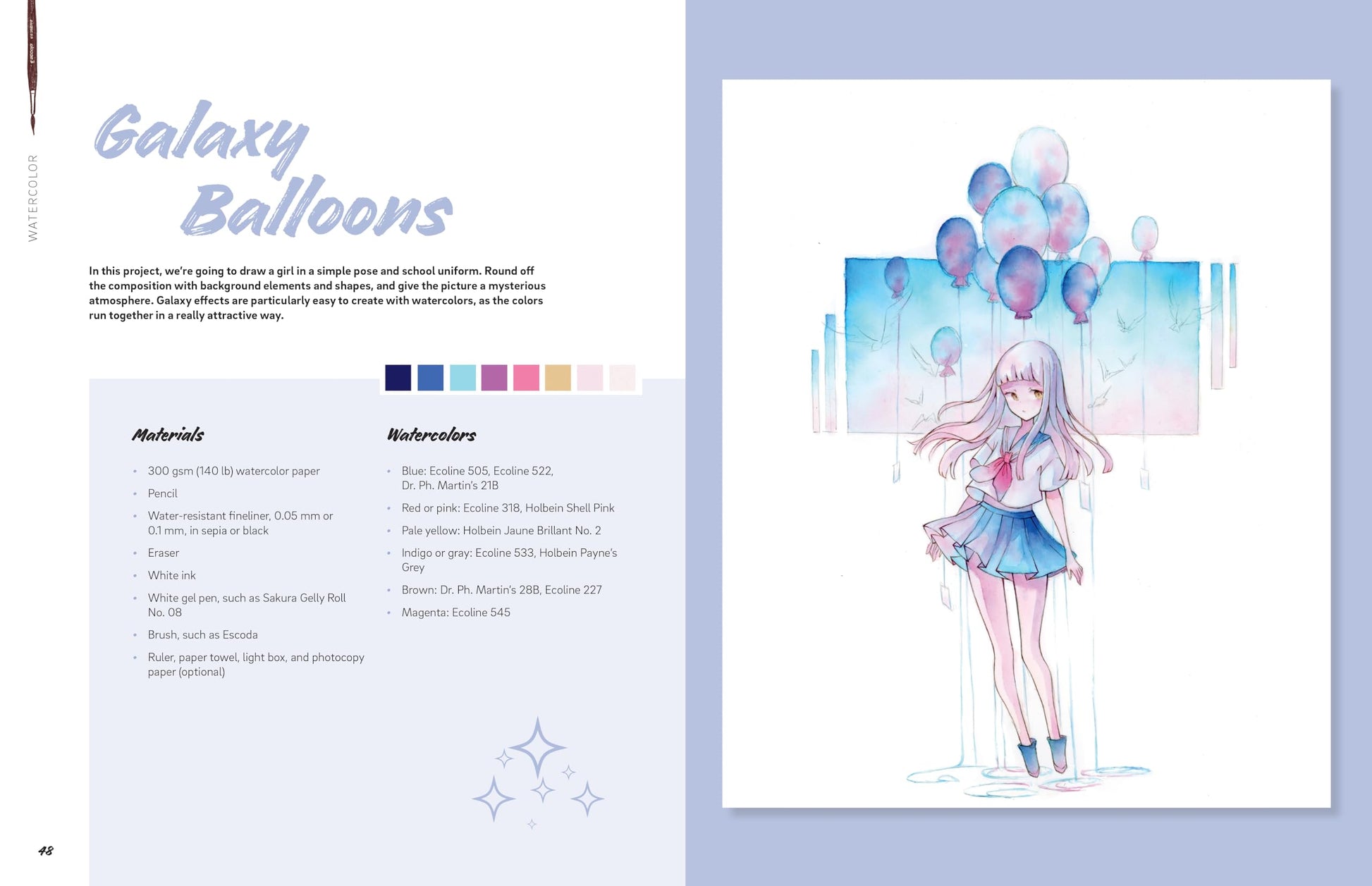Drawing Magical Manga Girls: Draw, Color, and Watercolor Manga and Anime Characters