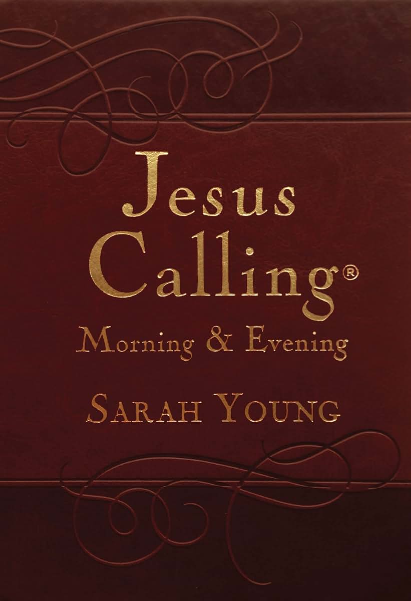 Jesus Calling Morning and Evening, Brown Leathersoft Hardcover, with Scripture References: Yearlong Guide to Inner Peace and Spiritual Growth (A 365-Day Devotional)