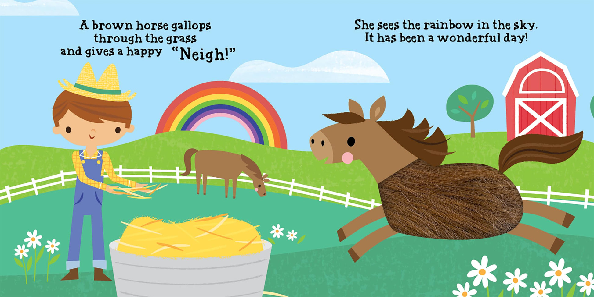 Little Hippo Books Rainbow on the Farm  Children's Sensory Touch and Feel Books  Touch and Feel Farm Books for Toddlers & Baby  Best Kid's Touch ... Sensory Board Books for Baby & Toddler Time)