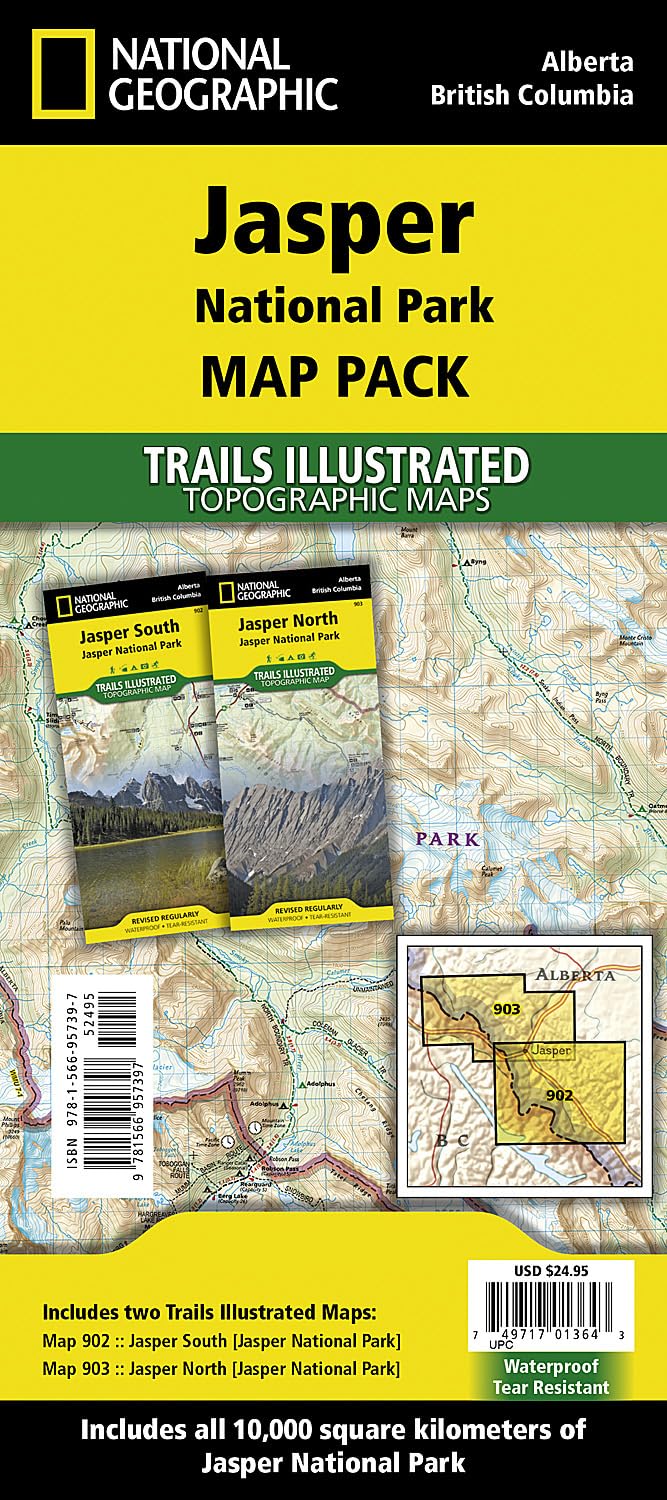 Jasper National Park [Map Pack Bundle] (National Geographic Trails Illustrated Map)