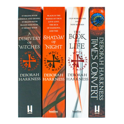 All Souls Trilogy Collection 4 Book Set by Deborah Harkness (A Discovery of Witches, Shadow of Night, The Book of Life, Times Convert)
