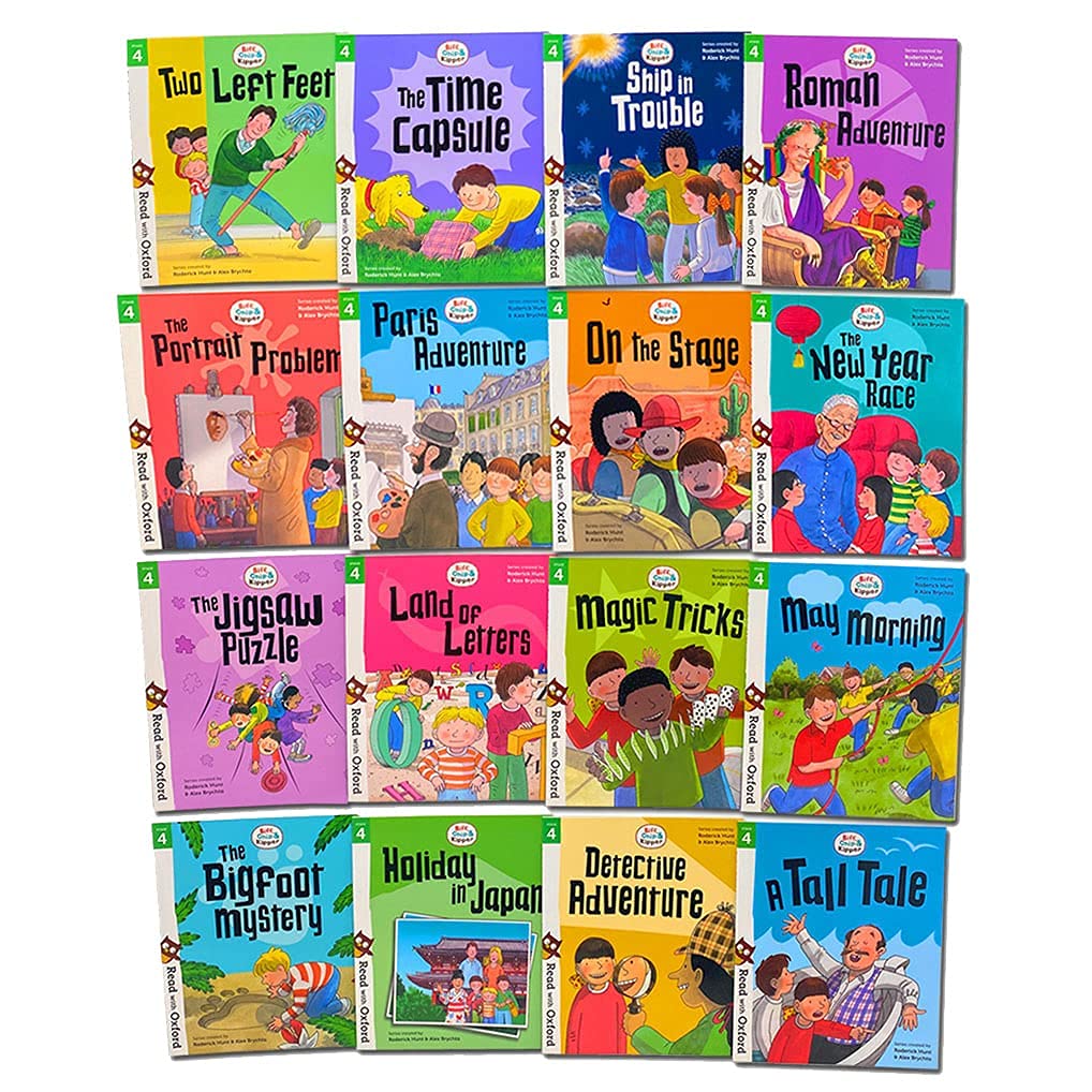 Biff, Chip and Kipper Stage 4 Read with Oxford: 5: 16 Books Collection Set