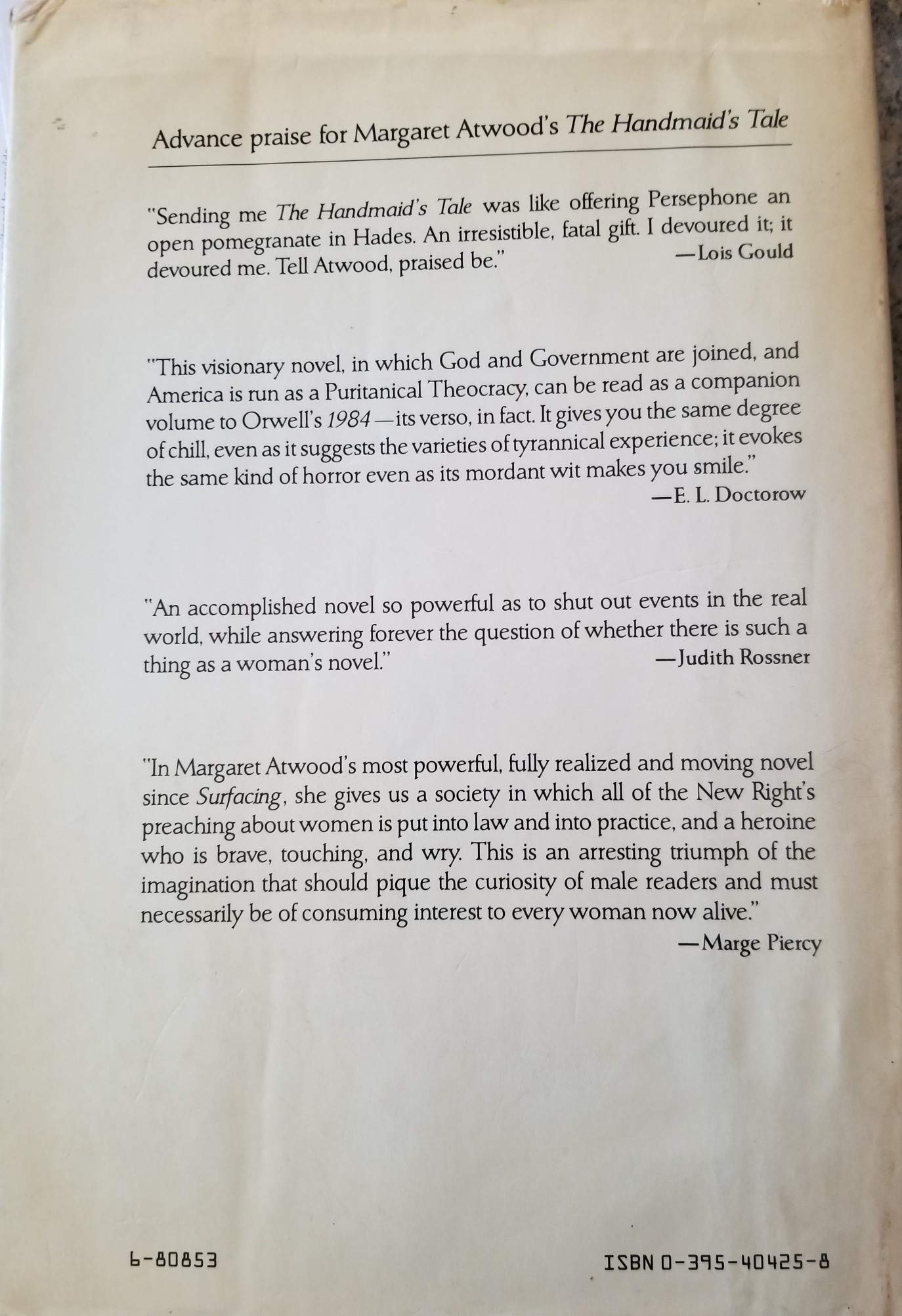 The Handmaid's Tale by Atwood, Margaret Eleanor